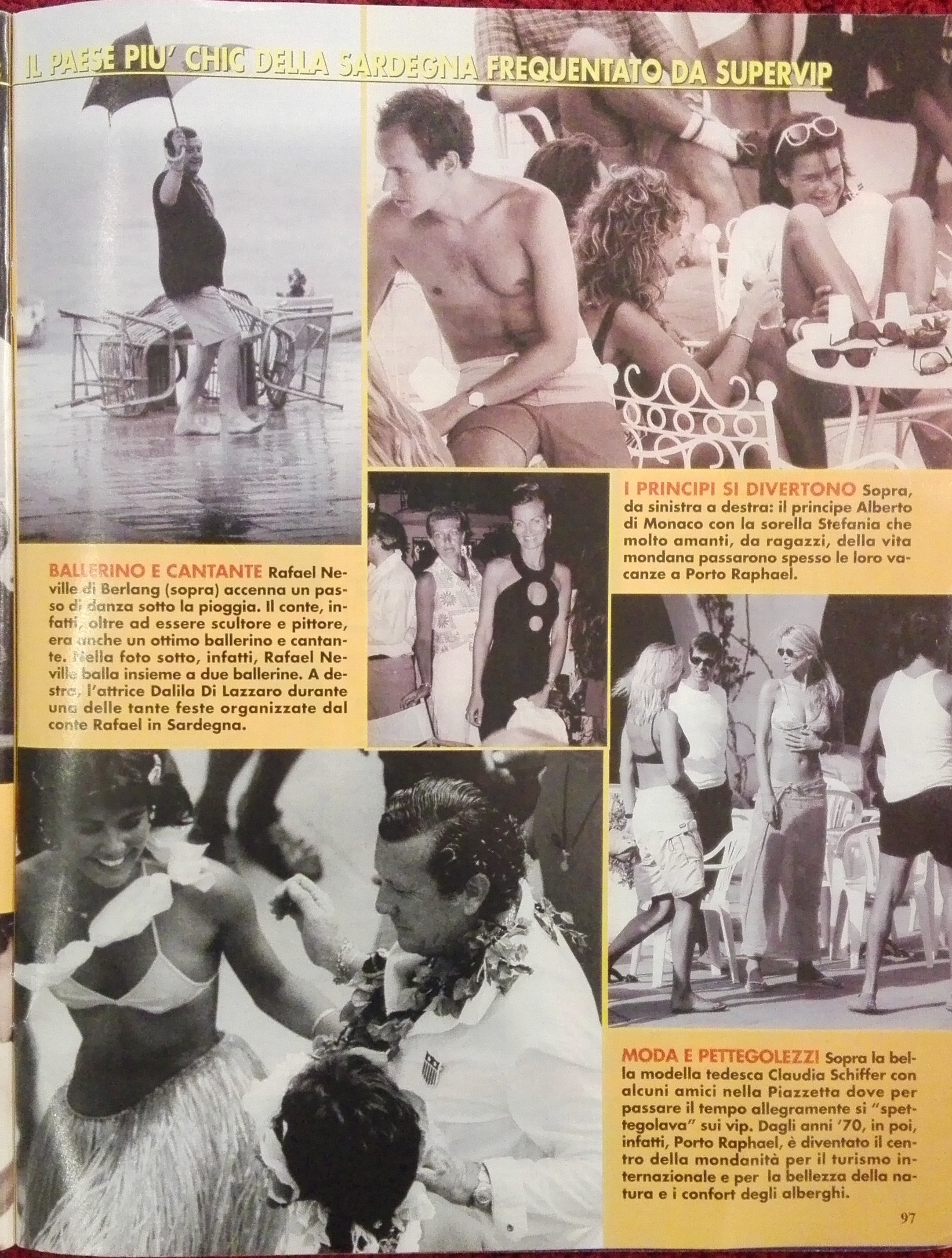 Il tributo a Rafael in una rivista di Gossip del 2003